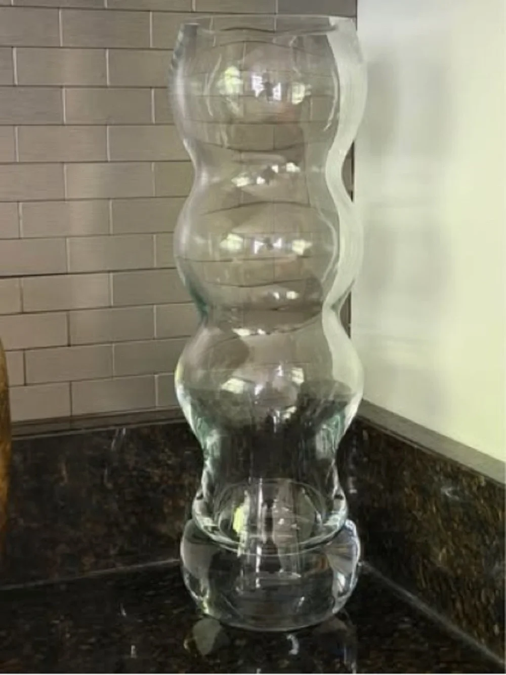Schott Zwiesel German Crystal Bubble Vase 15” |  Modern Vintage Decor | 60s MCM